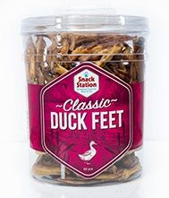 This & That Snack Station Classic Duck Feet Dehydrated Dog Treat - 60ct