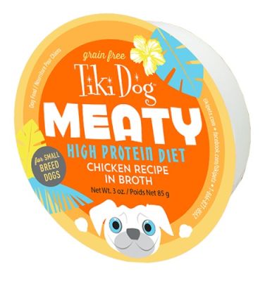 Tiki Dog Meaty Grain-Free Chicken Wet Dog Food 4 x 3oz