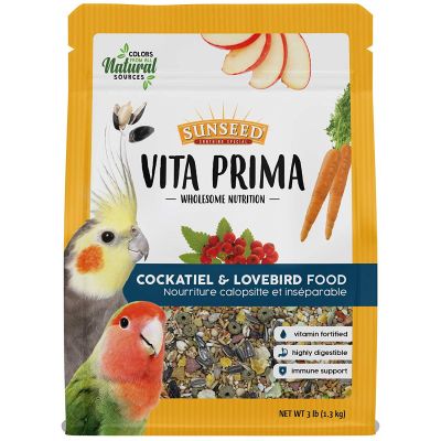SUNSEED Vita Prima Cockatiel & Lovebird Food Food - 3lbs