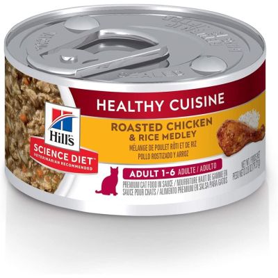 Hill's Science Diet Adult Healthy Cuisine Roasted Chicken & Rice Medley Canned Cat Food - 24 x 2.8oz