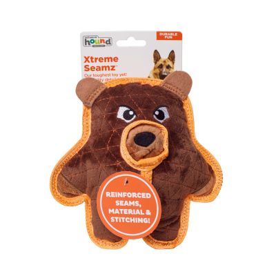 Outward Hound Xtreme Seamz Bear Plush Medium Dog Toy