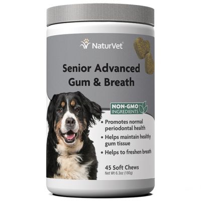 NaturVet Senior Advanced Gum and Breath Soft Chews For Dogs - 45ct