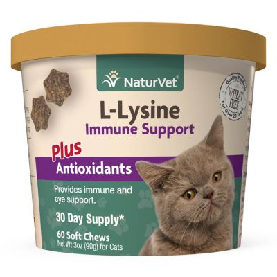 NaturVet L-Lysine Immune Support For Cats - 60 ct