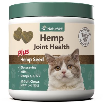 NaturVet Hemp Joint Health Soft Chews for Cats 60ct
