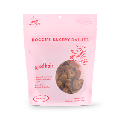 Bocce's Bakery Dailies Good Hair Salmon Recipe Soft & Chewy Dog Treats - 6oz
