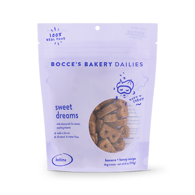 Bocce's Bakery Dailies Sweet Dreams Banana + Honey Recipe Soft & Chewy Dog Treats - 6oz