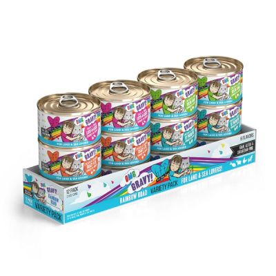 Weruva BFF OMG Rainbow Road Variety Pack Grain-Free Canned Cat Food 12 x 2.8oz