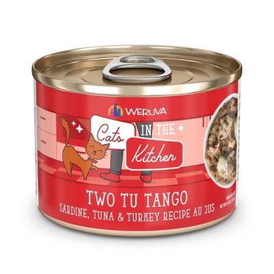 Weruva Cats in the Kitchen Two Tu Tango Sardine, Tuna & Turkey Au Jus Canned Cat Food