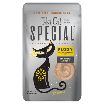 Tiki Cat Special Fussy with Duck Liver & Egg in Broth Cat Food Pouches - 12 x 2.8oz 