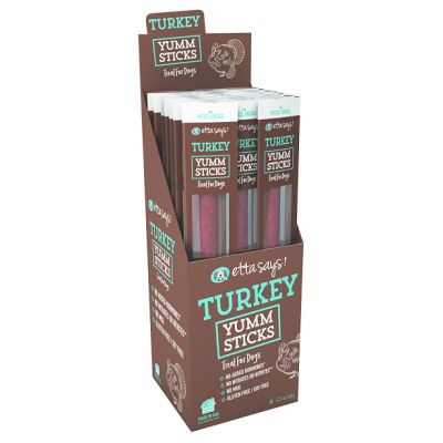 Etta Says! YUMM Sticks Turkey Recipe Dog Treats 24 Sticks/case