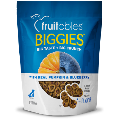Fruitables Biggies Pumpkin & Blueberry Dog Treats - 16oz
