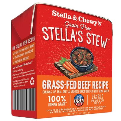 Stella & Chewy's Grain-Free Grass Fed Beef Wet Dog Food 12 x 11oz
