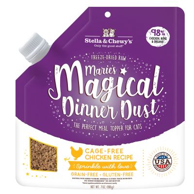 Stella & Chewy's Maries Magical Dinner Dust Cage-Free Chicken Cat Food Topper - 7oz