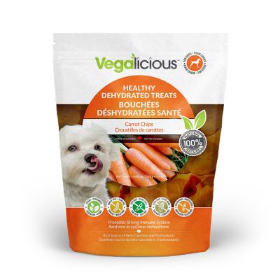 FouFou Dog Vegalicious Healthy Carrot Chips Dehydrated Dog Treats 5.6oz