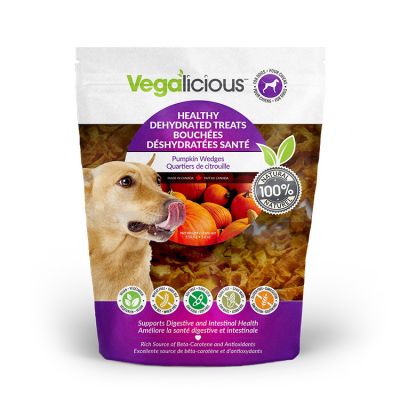 FouFou Dog Vegalicious Healthy Pumpkin Wedges Dehydrated Dog Treats 5.6oz