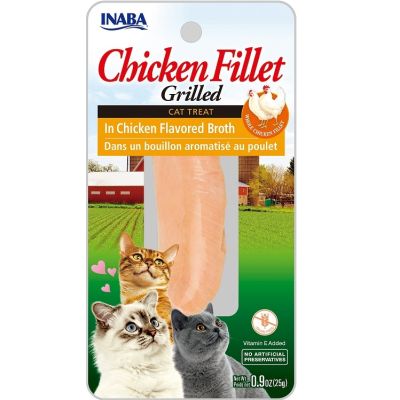 Inaba Ciao Grain-Free Grilled Chicken Fillet in Chicken Flavored Broth Cat Treats 0.9oz