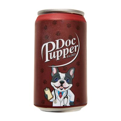 SPOT Fun Drink Doc Pupper Can 4.5" Squeaker Dog Toy