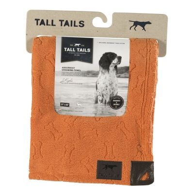Tall Tails Absorbent Microfiber Pet Grooming Towel - Orange