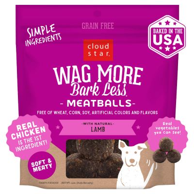 Cloud Star Grain-Free War More Bark Less Meatballs With Natural Lamb Dog Treats 14 oz