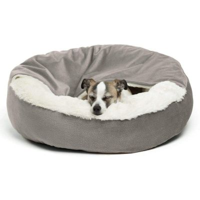 Best Friends by Sheri Cozy Cuddle Ilan Dog Bed - Grey