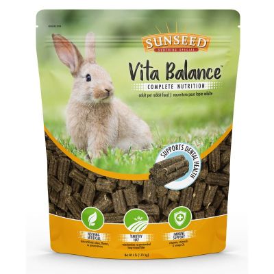 SUNSEED Vita Balance Adult Pet Rabbit Food - 4lbs