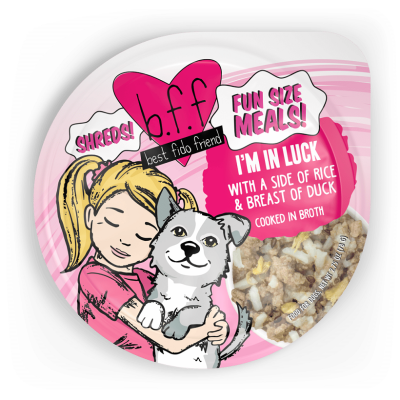 Weruva BFF Fun Size Meals I'm In Luck with a Side of Rice & Breast of Duck Cooked in Broth Wet Dog Food - 12 x 2.75oz