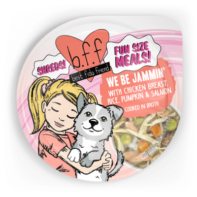 Weruva BFF Fun Size Meals We Be Jammin' with Chicken Breast, Rice, Pumpkin & Salmon Cooked in Broth Wet Dog Food - 12 x 2.75oz