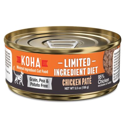 KOHA Limited Ingredient Grain-Free Chicken Pate Canned Cat Food 