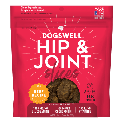 Dogswell Hip & Joint Beef Slices Functional Dog Treats 8oz