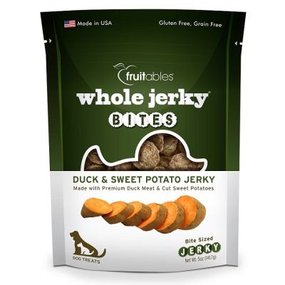 Fruitables Whole Jerky Bites Duck & Sweet Potato Dog Treats 5 oz