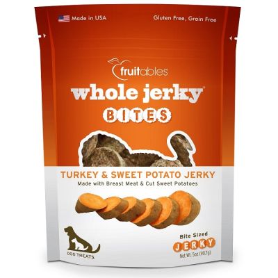 Fruitables Whole Jerky Bites Turkey & Sweet Potato Dog Treats 5 oz