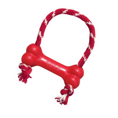 KONG Goodie Bone with Rope Dog Toy - Medium