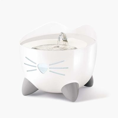 Catit PIXI Drinking Fountain - White with Stainless Steel Top - 2.5 L