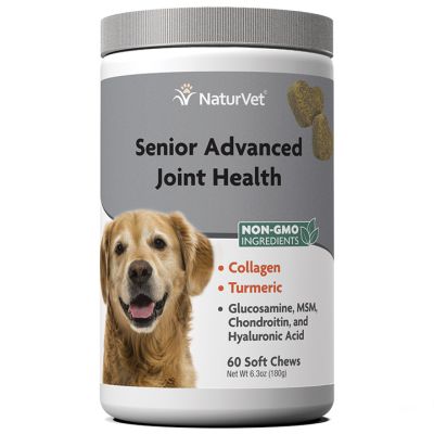 NaturVet Senior Advanced Joint Health Soft Chews For Dogs 
