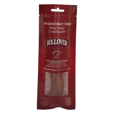 Rollover Braided Beef Chew Dog Treat