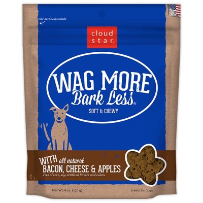 Cloud Star Wag More Bark Less Soft & Chewy Bacon, Cheese & Apples Dog Treats 6oz