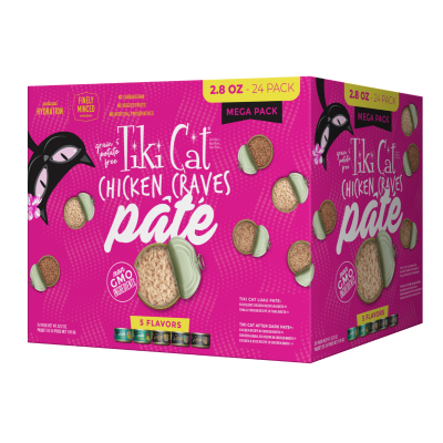 Tiki Cat Chicken Craves Pate Mega Variety Pack Canned Cat Food - 24 x 2.8 oz