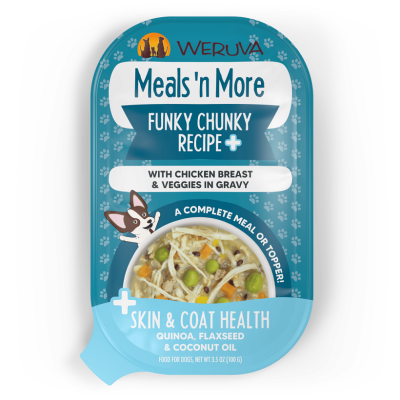 Weruva Meals 'N More Funky Chunky Recipe Plus with Chicken Breast & Veggies in Gravy Wet Dog Food - 12 x 3.5oz