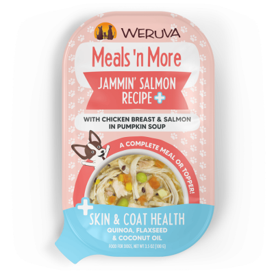 Weruva Meals 'N More Jammin' Salmon Recipe Plus with Chicken Breast & Salmon in Pumpkin Soup Wet Dog Food - 12 x 3.5oz