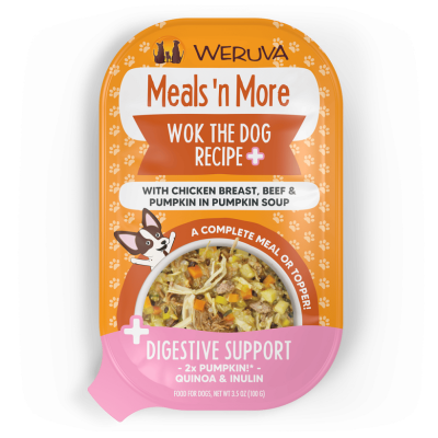 Weruva Meals 'N More Wok The Dog Recipe Plus with Chicken Breast, Beef & Pumpkin in Pumpkin Soup Wet Dog Food - 12 x 3.5oz