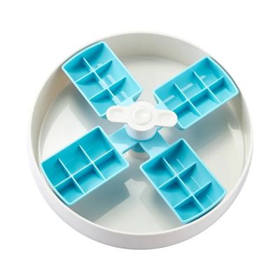 PetDreamHouse SPIN Interactive Slow Feeder Pet Bowl For Cats & Dogs - Windmill  - Easy Level