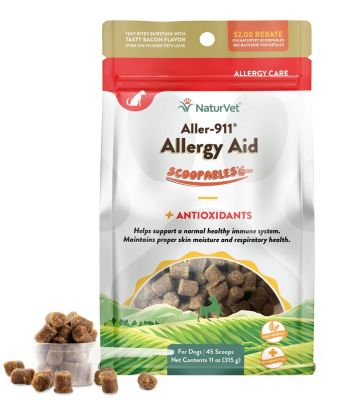 NaturVet Scoopables Aller-911 Allergy Aid Supplement Soft Chews for Dogs - 45 Scoops