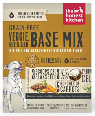 The Honest Kitchen Grain Free Veggie, Nut & Seed Base Mix Dog Food (Just Add Protein) Dehydrated Base Mix For Dogs