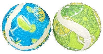 Multipet Margaritaville Tennis Ball Cat Toy (2 Pack)