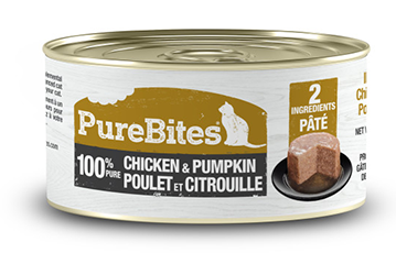 PureBites 100% Pure Chicken & Pumpkin Pate Wet Cat Food 16x2.5oz