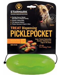 Starmark Treat Dispensing Pickle Pocket Dog Toy