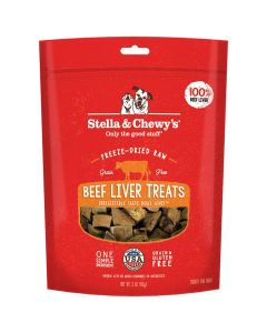Stella & Chewy's Beef Liver Raw Freeze-Dried Dog Treats 3oz