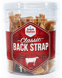 This & That Snack Station Classic Beef Back Strap Dehydrated Dog Treat - 30ct