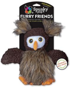 Spunky Pup Owl with Ball Squeaker Dog Toy