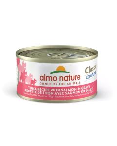 Almo Nature Classic Complete Tuna With Salmon In Gravy Grain-Free Canned Cat Food - 12x2.47oz